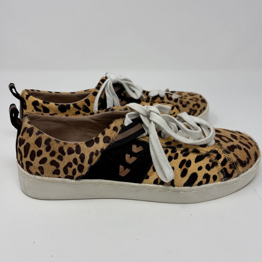 Jack Rogers Ainsley Haircalf Sneakers Leopard Print Size 7 - Picture 5 of 7